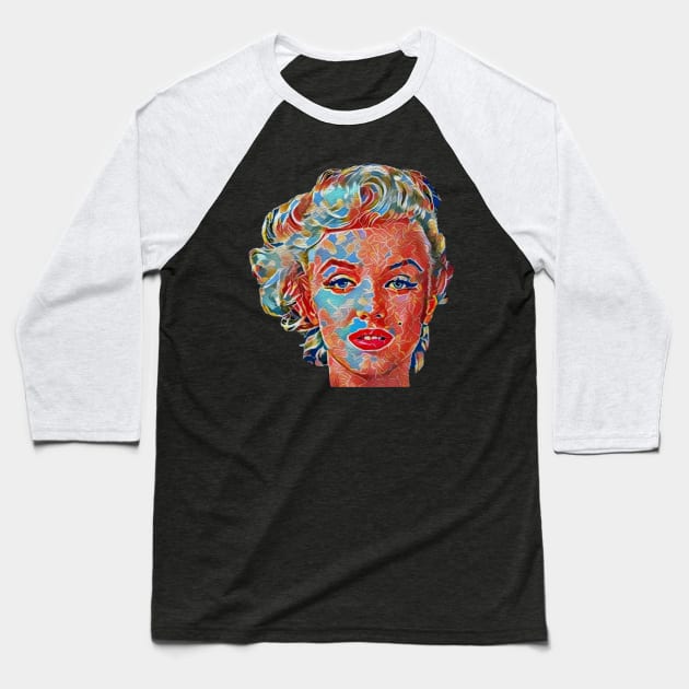 Marilyn Baseball T-Shirt by zuzugraphics